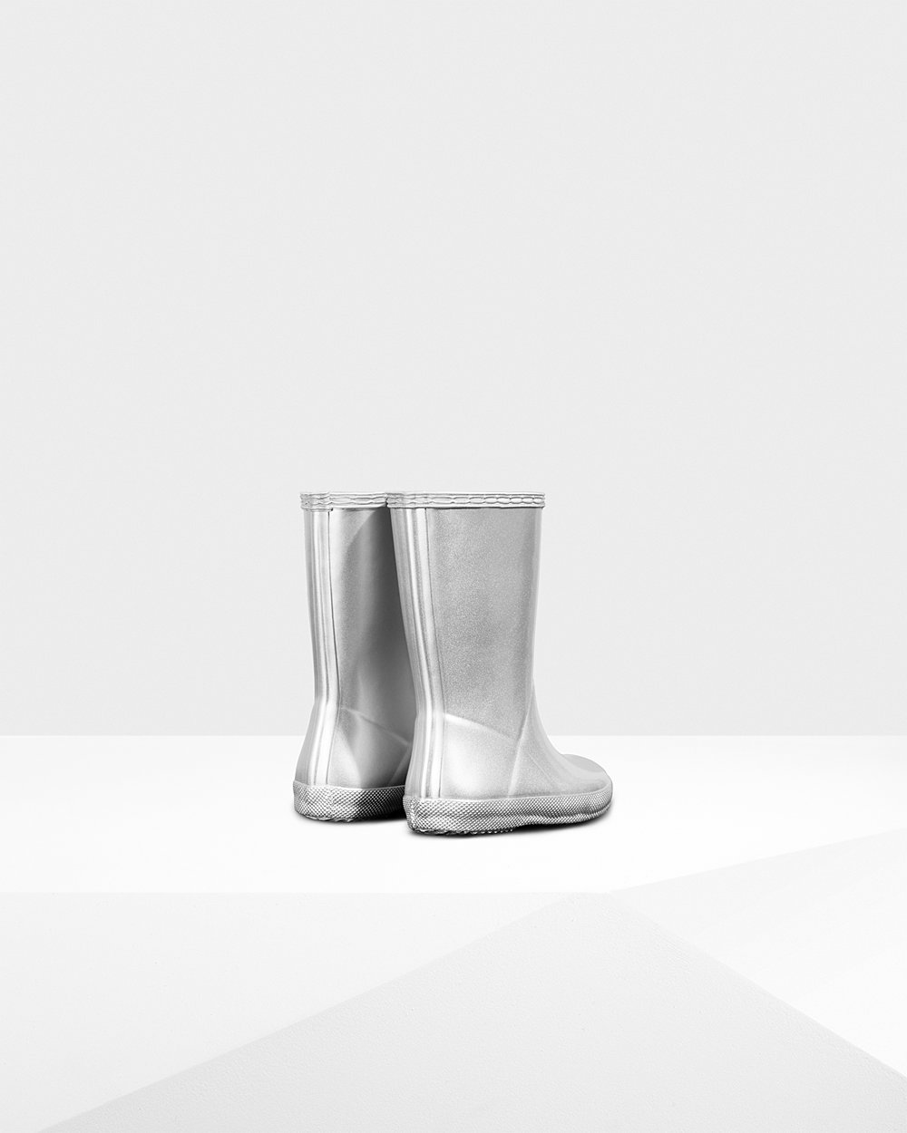 Kids Hunter Rain Boots Silver - Original First Classic Metallic - 6079382-BE